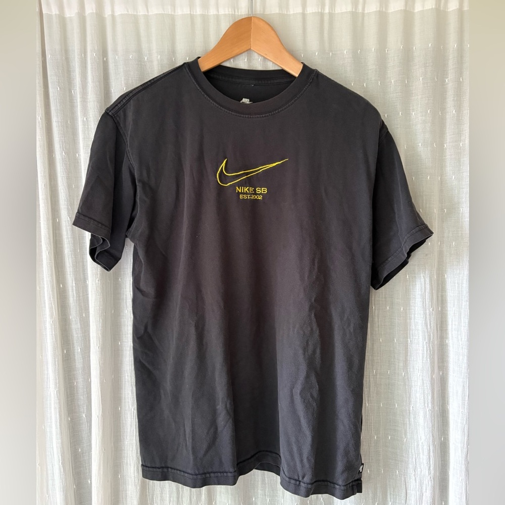 Nike Black Tee with Yellow Logo